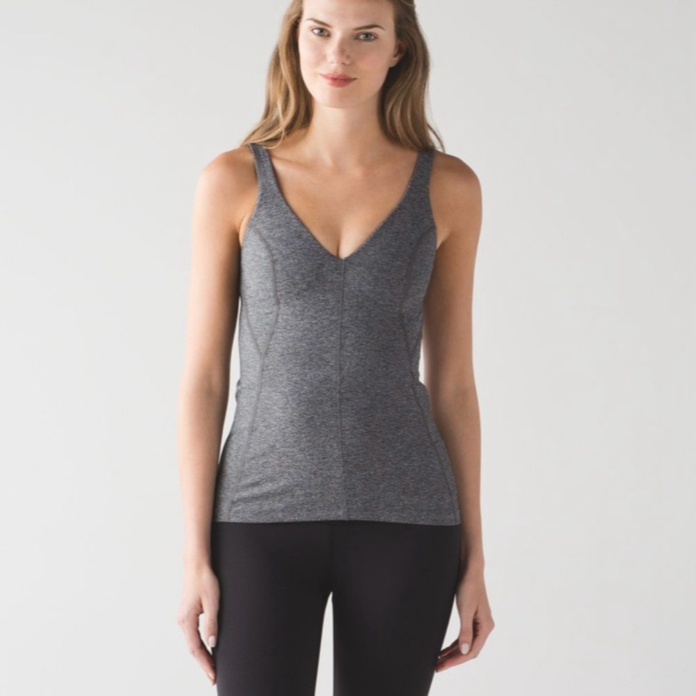 Lululemon Contour Tank in heathered grey | size 6